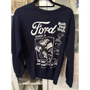Ford Crewneck Sweatshirt – Navy Blue, Size Small